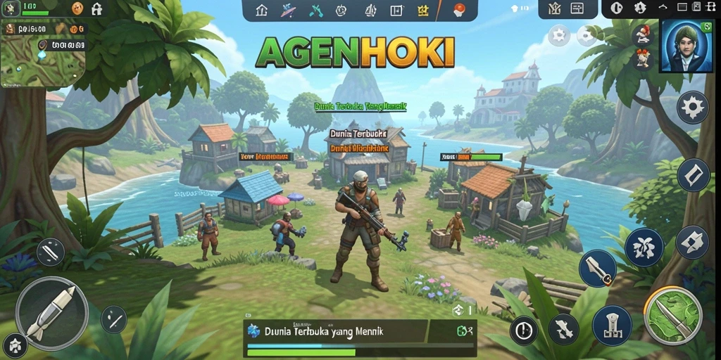 Gameplay AGENHOKI dalam dunia terbuka yang menakjubkan.