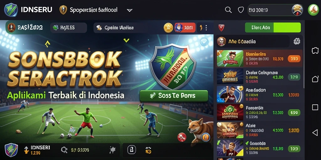 Tampilan antarmuka pengguna IDNSERU yang menarik dan intuitif.