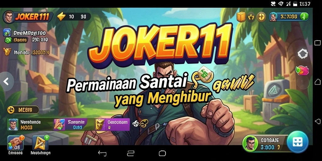 Screenshot gameplay JOKER11 menampilkan level yang penuh warna dan tantangan.