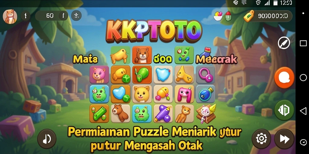 Screenshot gameplay KPKTOTO yang menunjukkan tantangan puzzle.