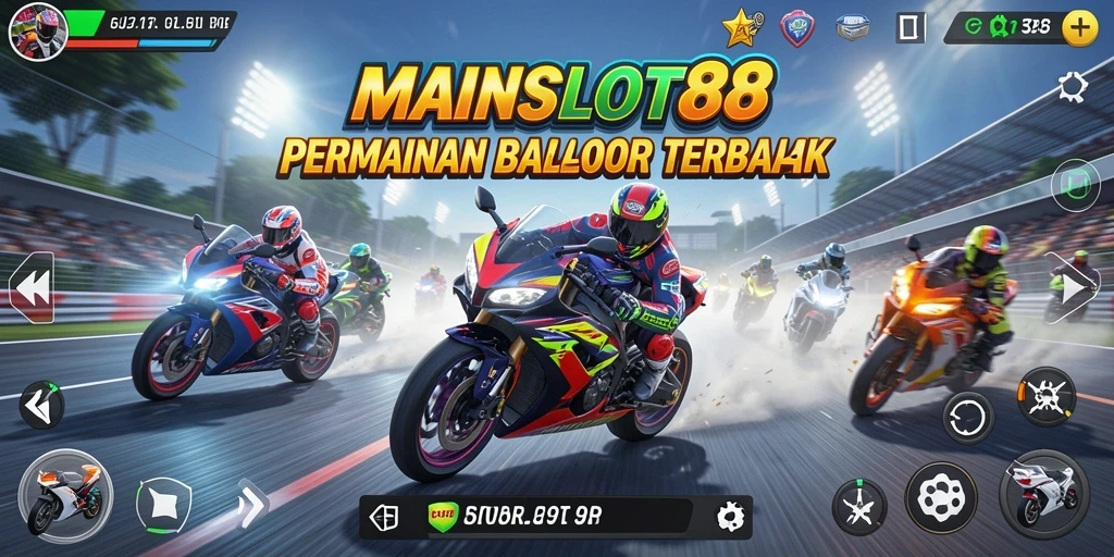 Tampilan seru balapan motor dalam MAINSLOT88 dengan grafis yang memukau.